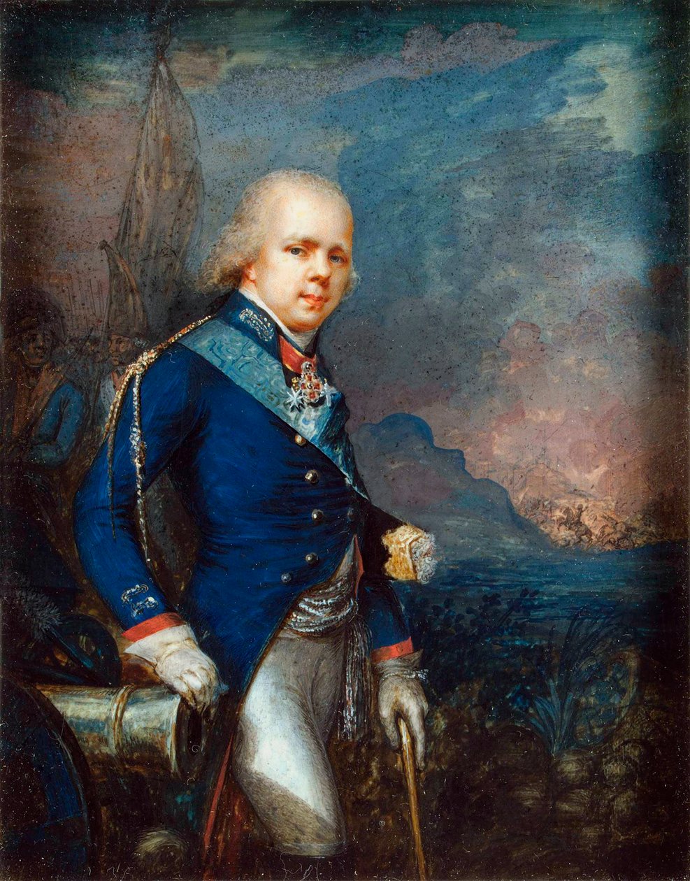 Constantin Pavlovitch de Russie - Portrett av storhertug Constantine Pavlovich av Russland (1779-1831) før slaget ved Novi par Anonymous av School Russian