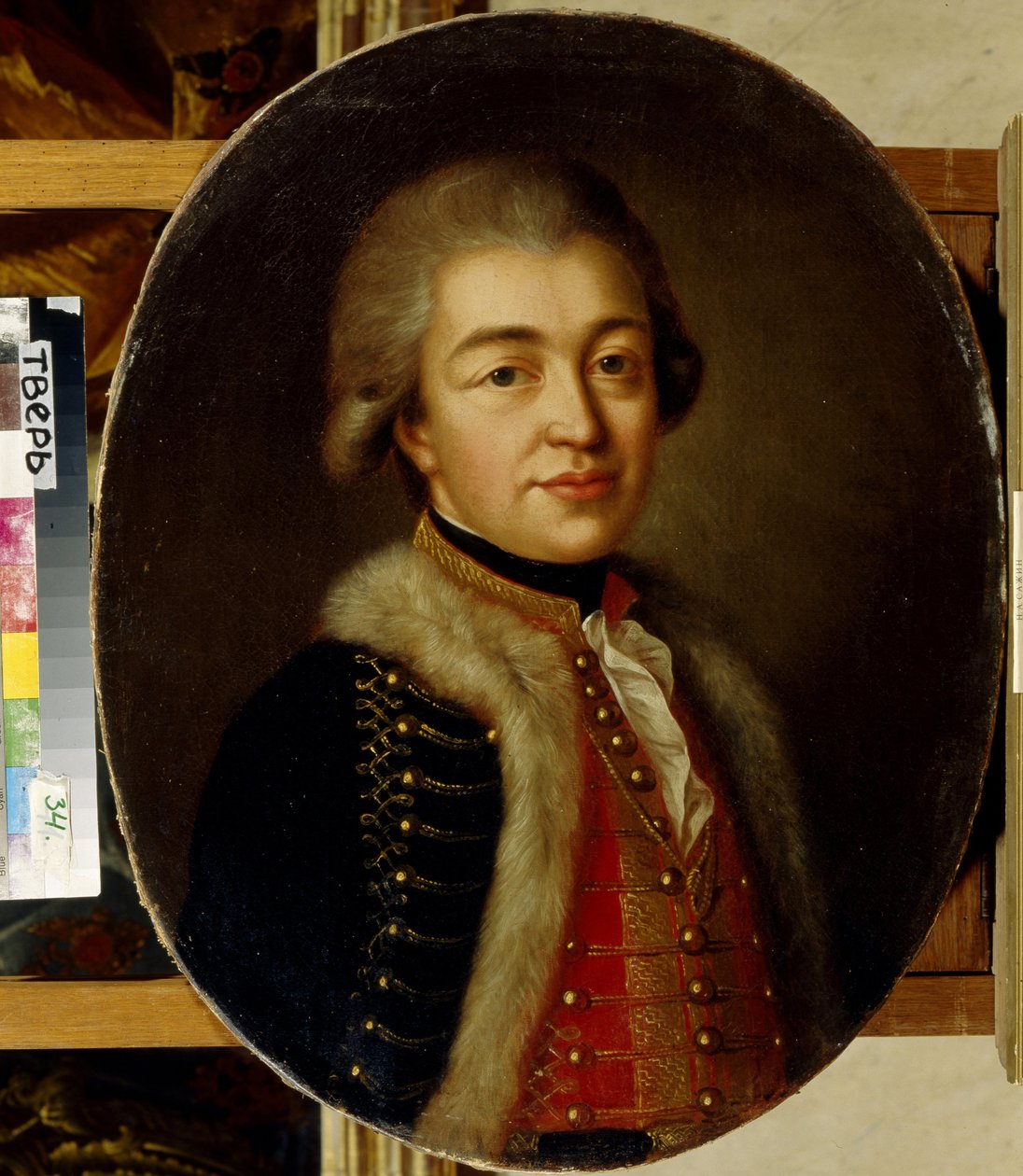 Portrett av prins Stepan Borisovich Kurakin (1754-1805). (Portrett av prins Stepan B. Kurakin). Anonymt maleri, olje på lerret, andre halvdel av 1700-tallet. russisk kunst av School Russian