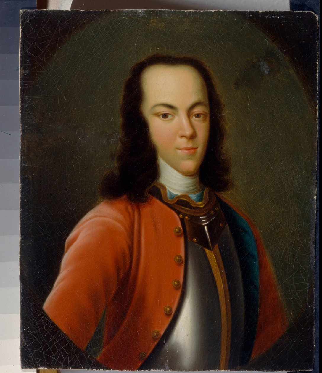 ""Portrett av Tsarevich eller storhertug Alexis Petrovich Romanov av Russland (1690-1718)"" Anonymt 1700-tallsmaleri Regionalt kunstmuseum, Rostov ved Don av School Russian