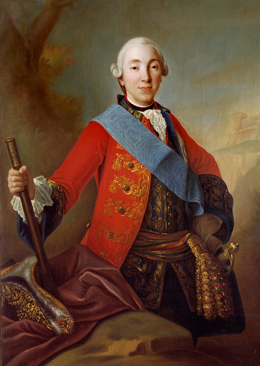 Portrett av Peter III Fedorovich (1728-1762) russisk tsar Maleri av den russiske skolen på 1700-tallet. 1758 St. Petersburg. Eremitasjemuseet av School Russian
