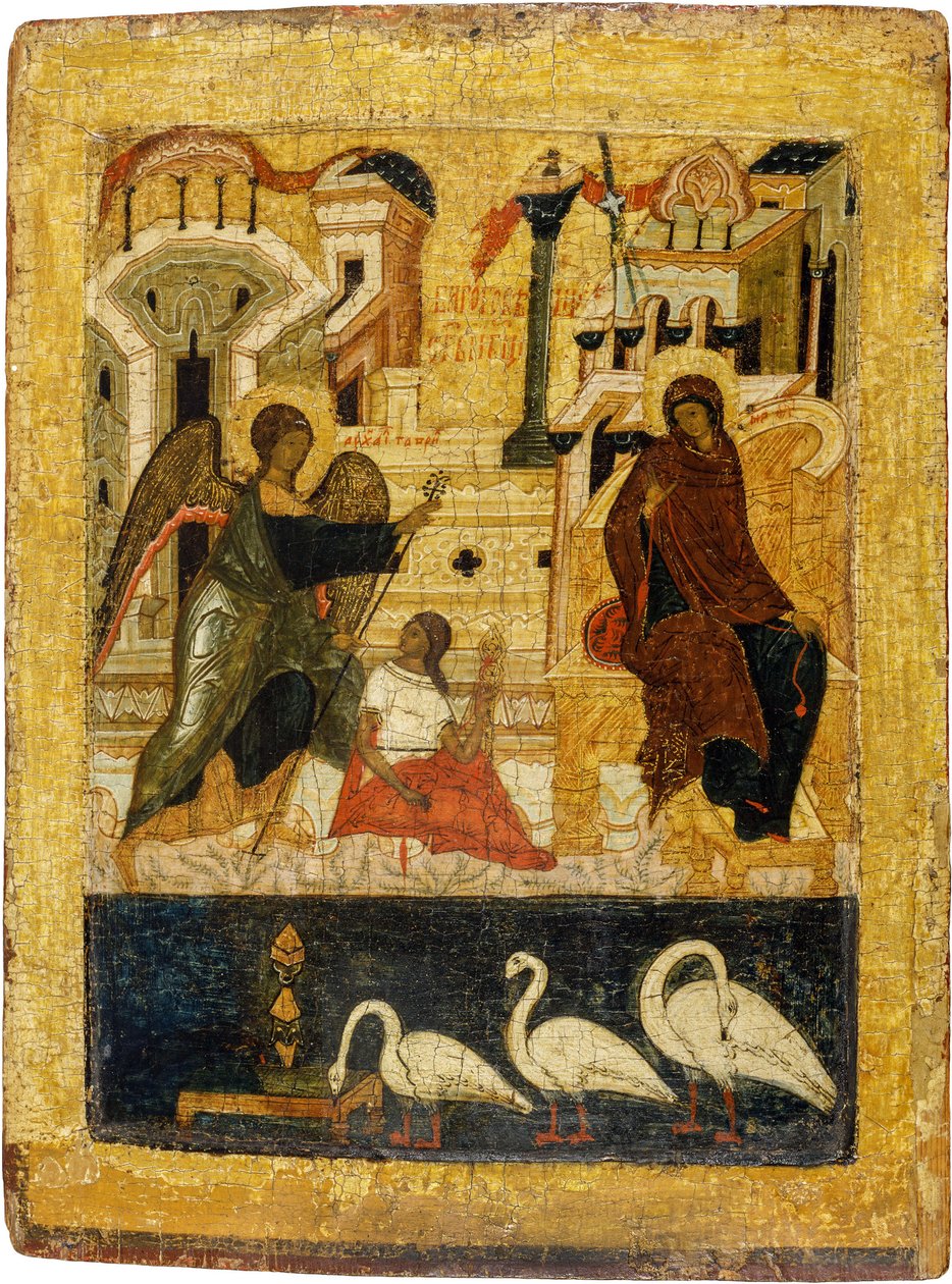 Russisk ikon: Bebudelsen. Tempera på panel, midten av 1500-tallet, Museum for historie og kunst, Suzdal av School Russian