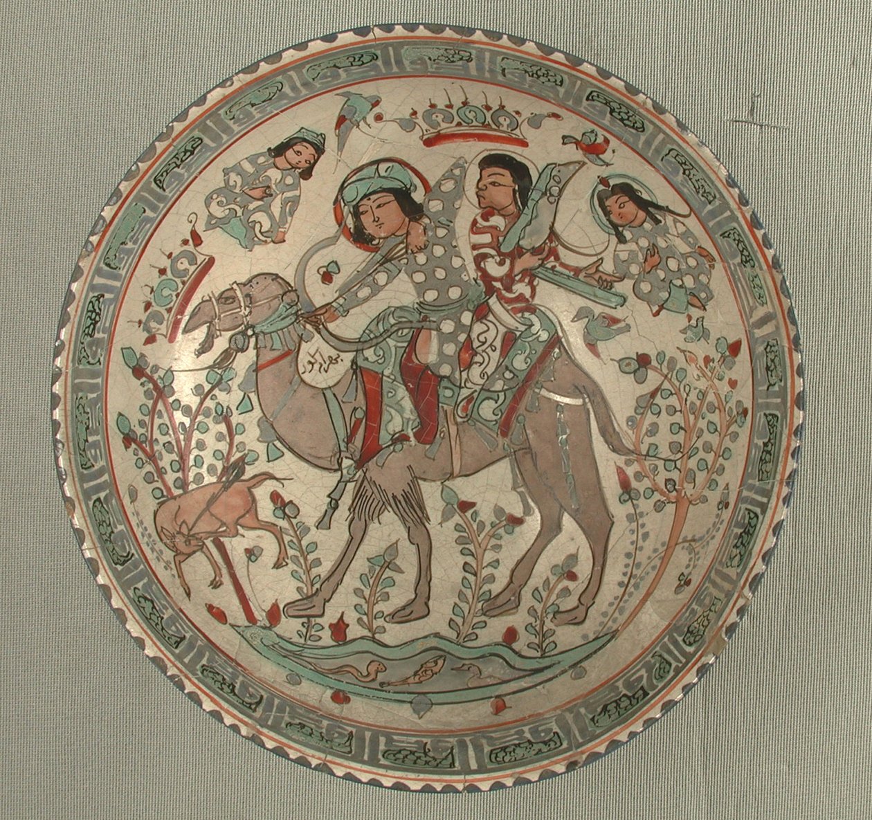 Skål med en jaktscene fra historien om Bahram Gur og Azadeh av School Sasanian
