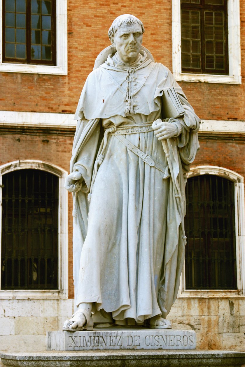 Francisco Ximinez de Cisneros (1436-1517) (marmor) av School Spanish