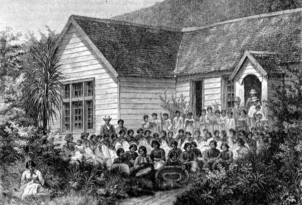 Mission School for Maoris, illustrasjon fra 
