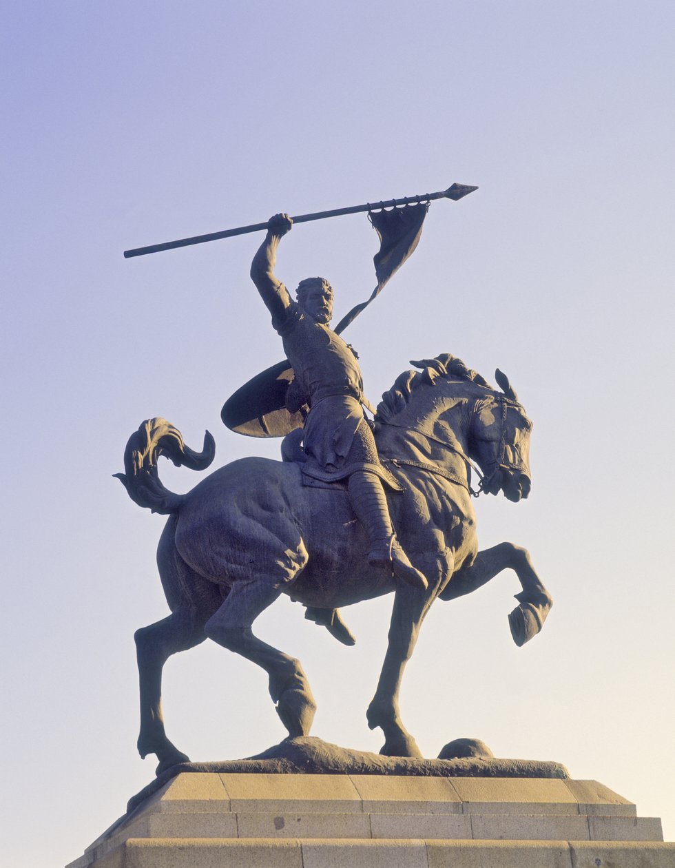 Monument til El Cid (ca. 1040-99) (bronse) av School Spanish