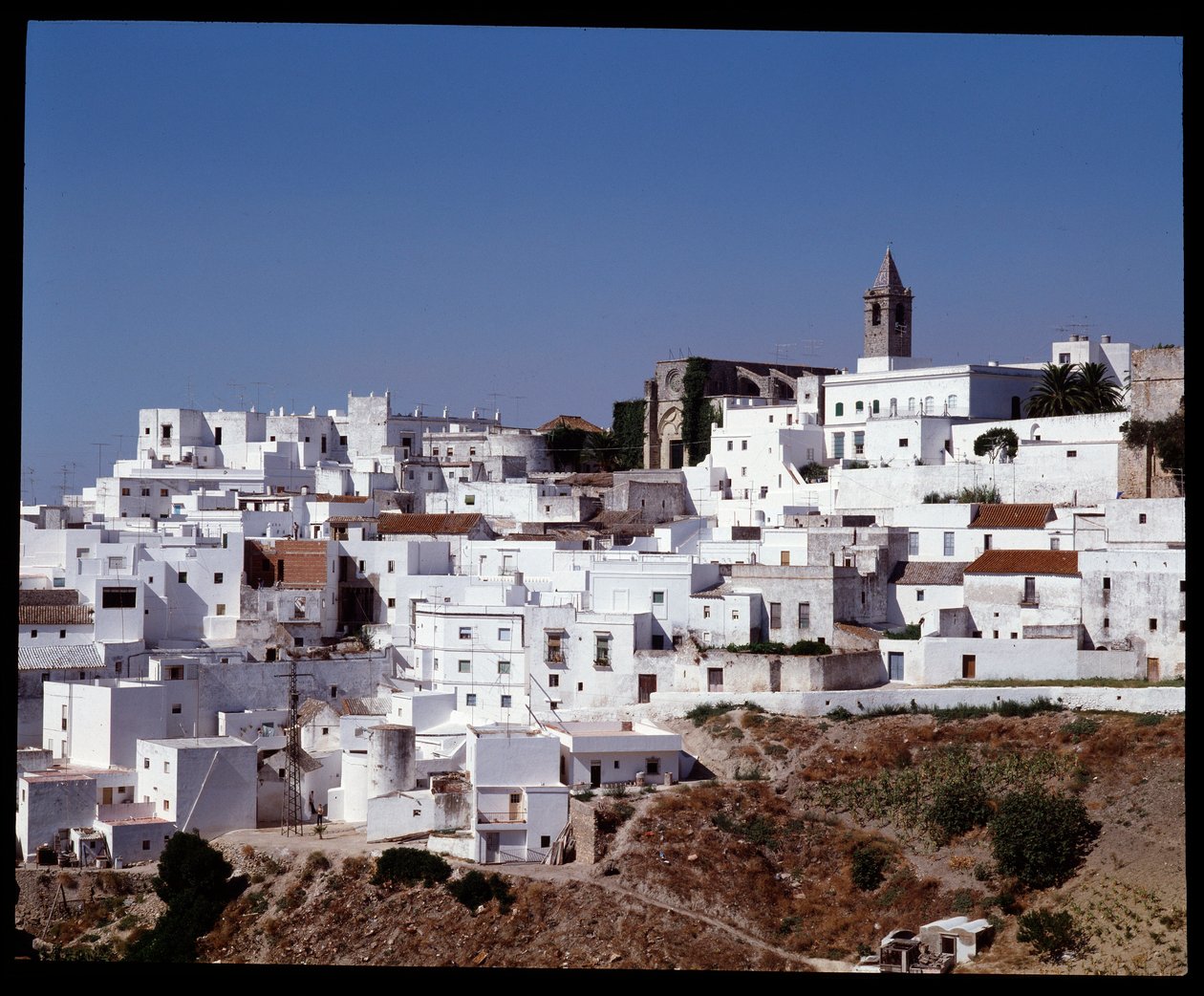 Utsikt over Vejer de la Frontera, Andalusia, Spania av School Spanish