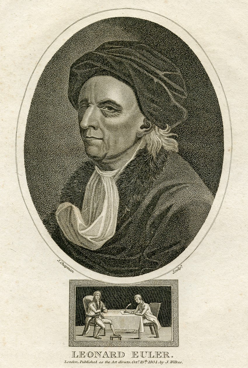 Portrett av Leonard Euler (gravering) av Swiss School