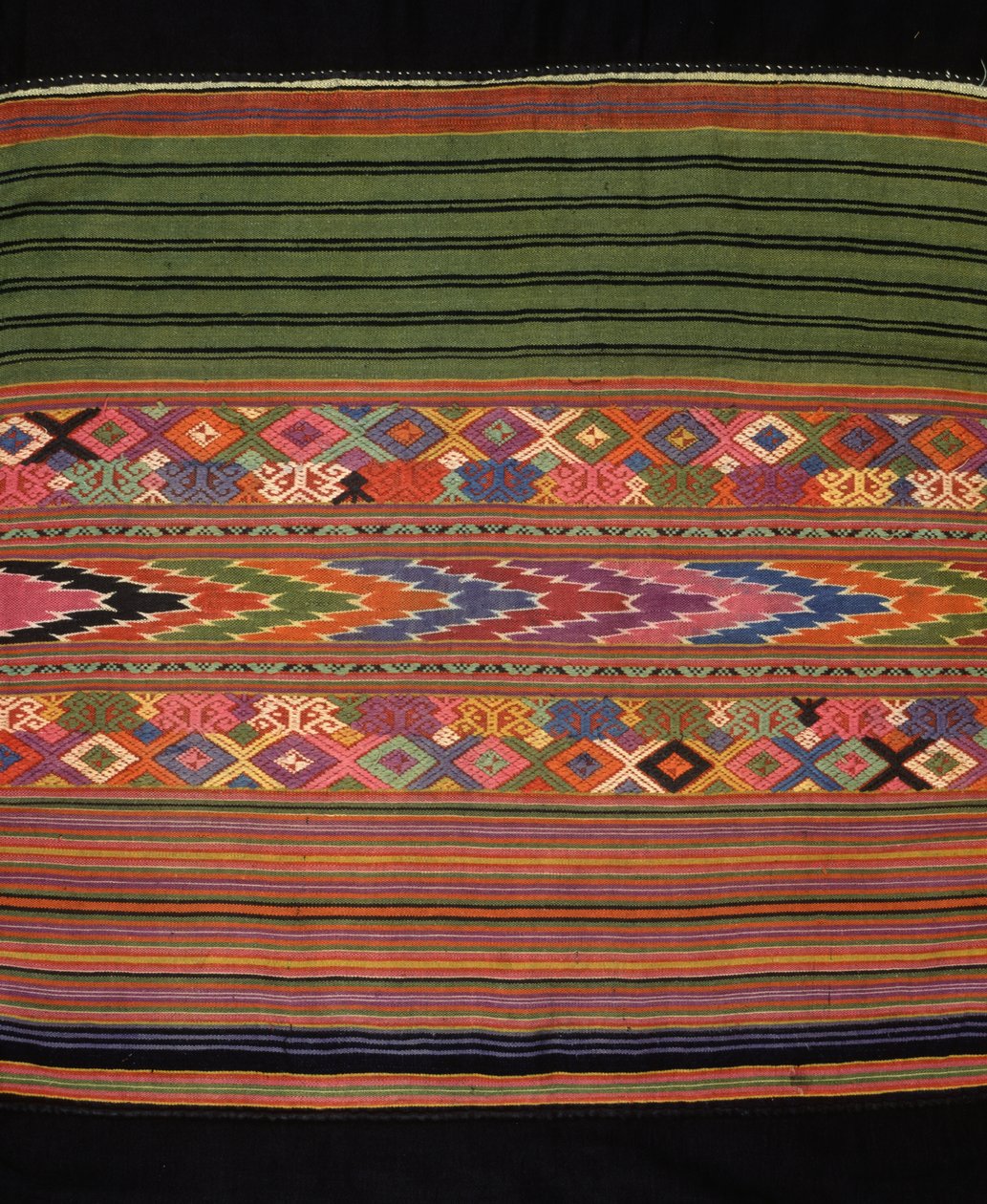 Detalj av Tai Lu-stoff (tekstil) av School Thai