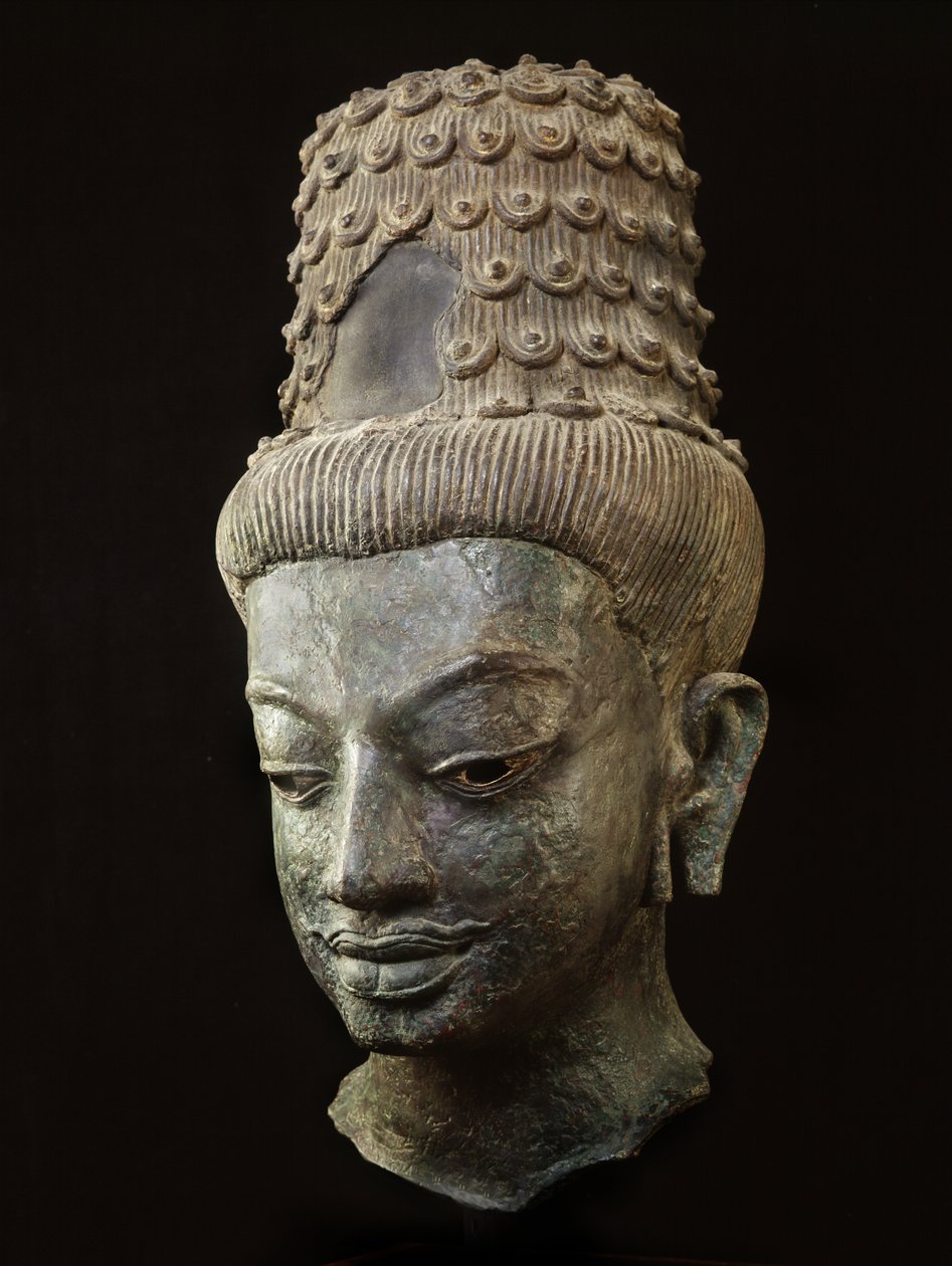 Kjempehode av en bodhisattva (bronse) av School Thai