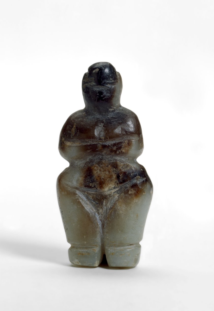 Figur av stående kvinne fra Cukurdent, Tyrkia (marmor) av School Turkish