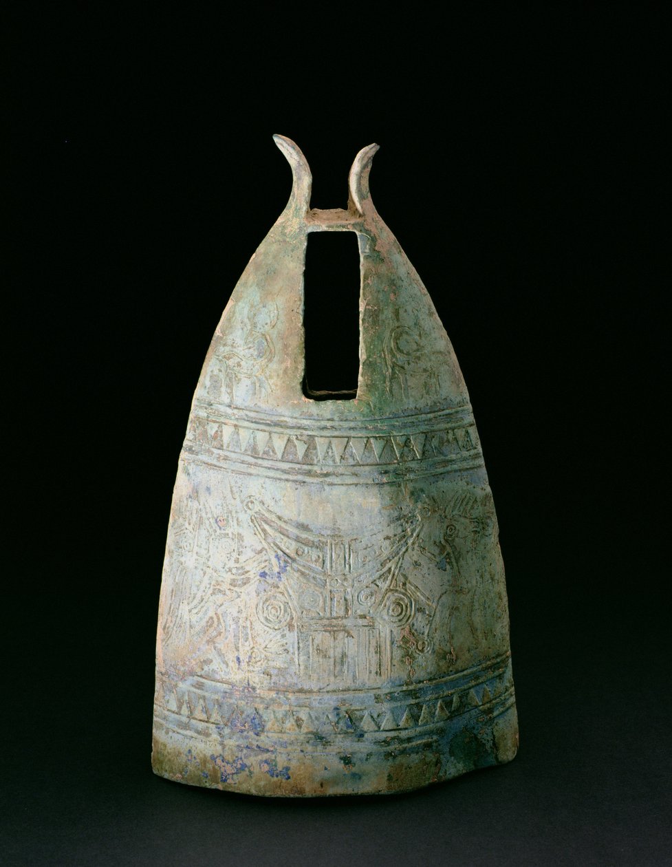 Bell, Dongson Culture, ca. 200 f.Kr.-200 e.Kr., Vietnam (bronse) av School Vietnamese