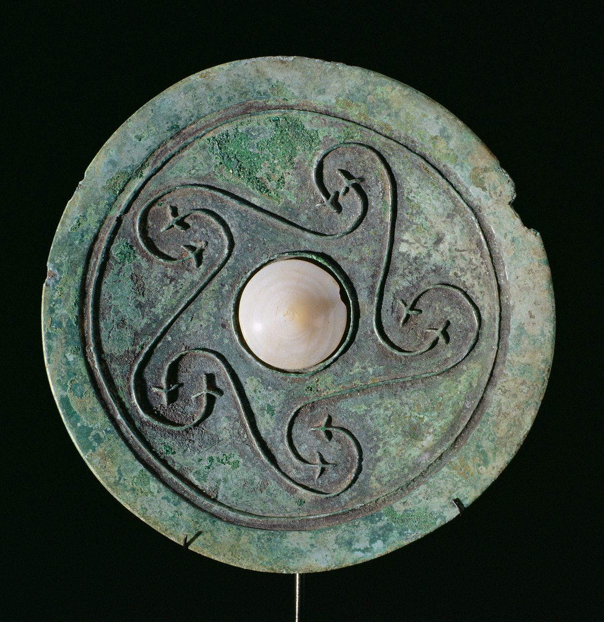 Mirror, Dongson Culture ca. 200 f.Kr.-200 e.Kr., Vietnam (bronse) av School Vietnamese