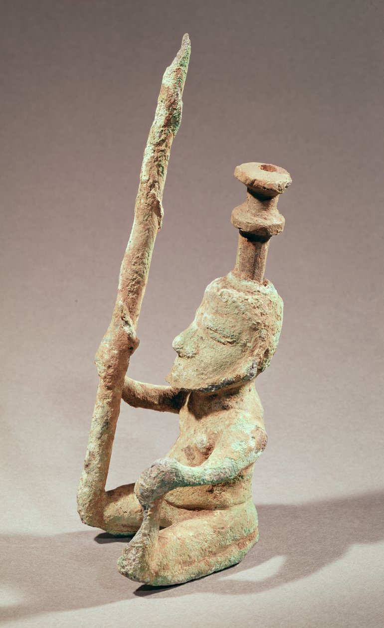 Warrior, Dong-son Civilization, fra Vietnam (bronse) av School Vietnamese