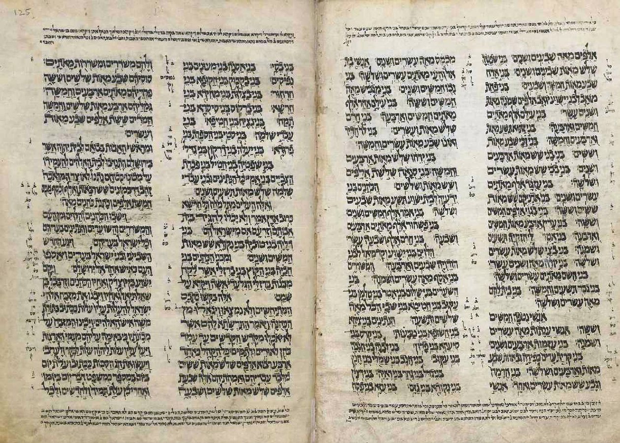 Hebraisk bibel, Yemen (blekk på pergament) av School Yemen