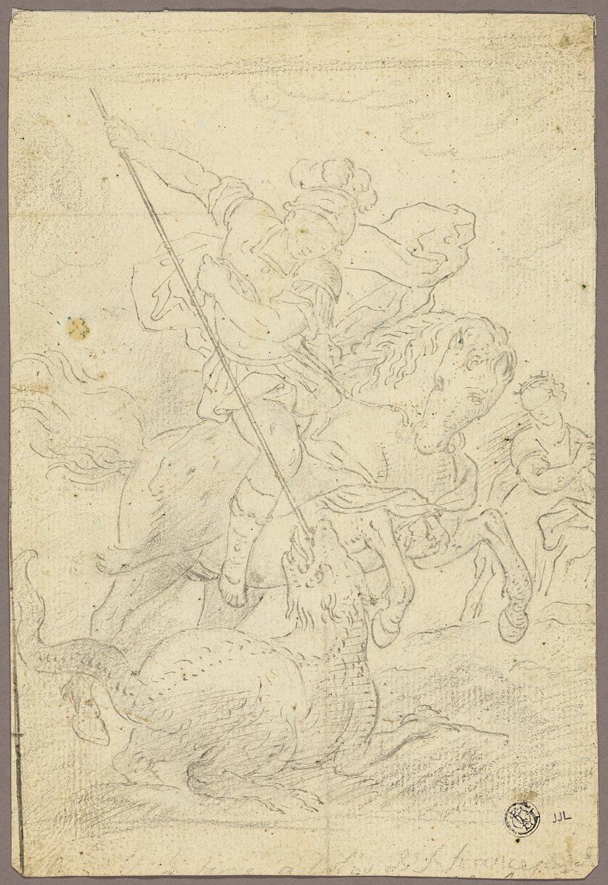 St. George og dragen av School of Raphael