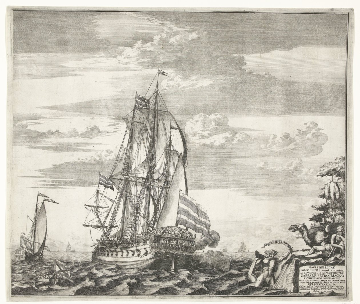 Flaggskip Goto Predestinatsia The Providence of God bygget av Peter den store i Voronezh, 1700, 170 av Schoonebeek