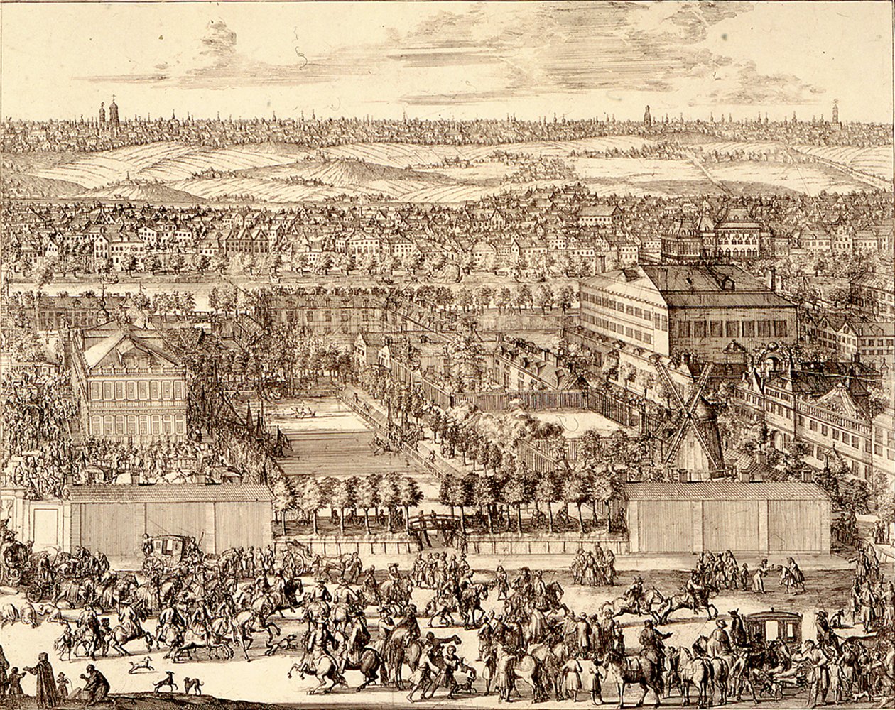 Det tyske kvarteret Nemetskaya sloboda i Moskvas høyre del, 1705 av Schoonebeek