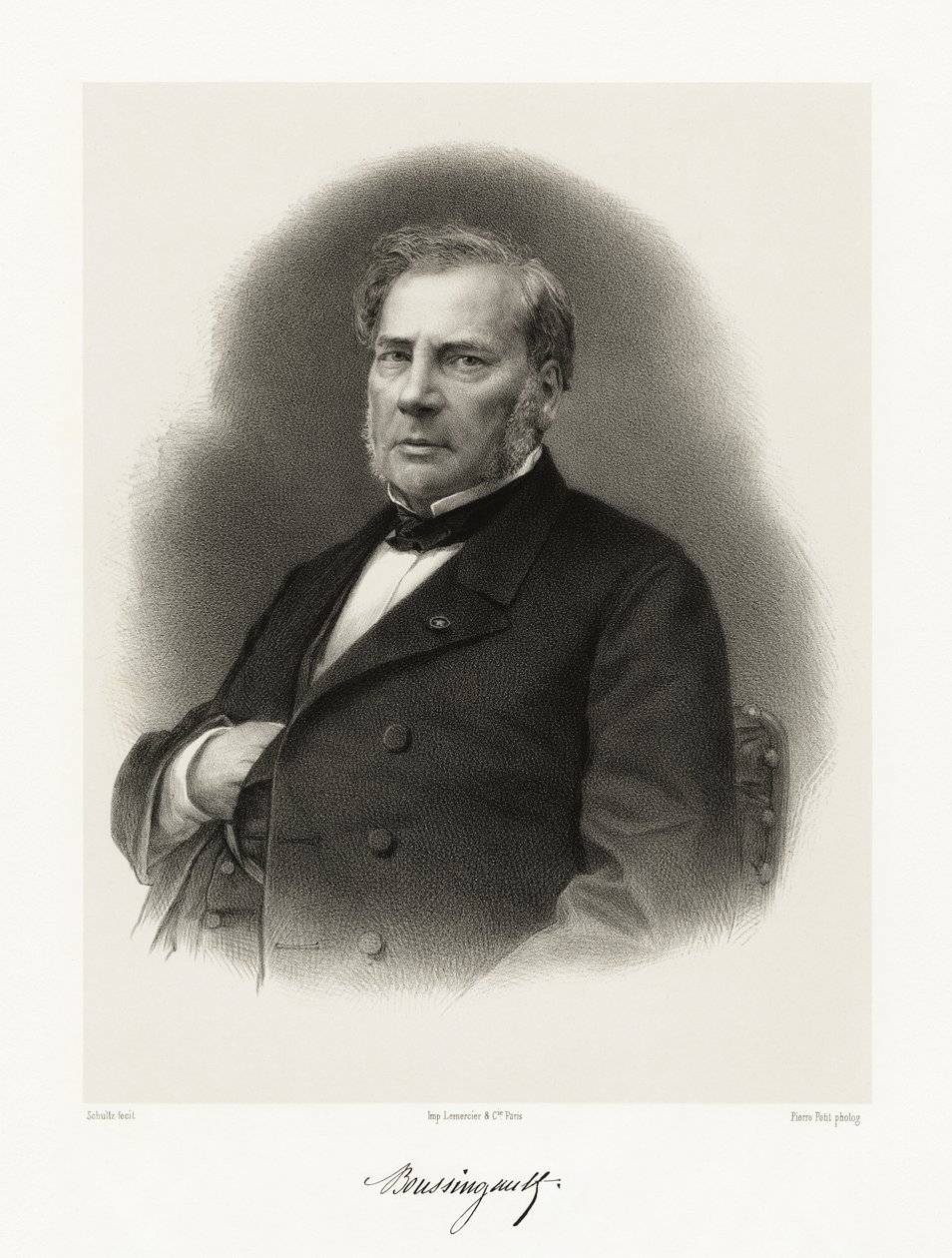 Jean-Baptiste Boussingault, 1865-66 av Schultz