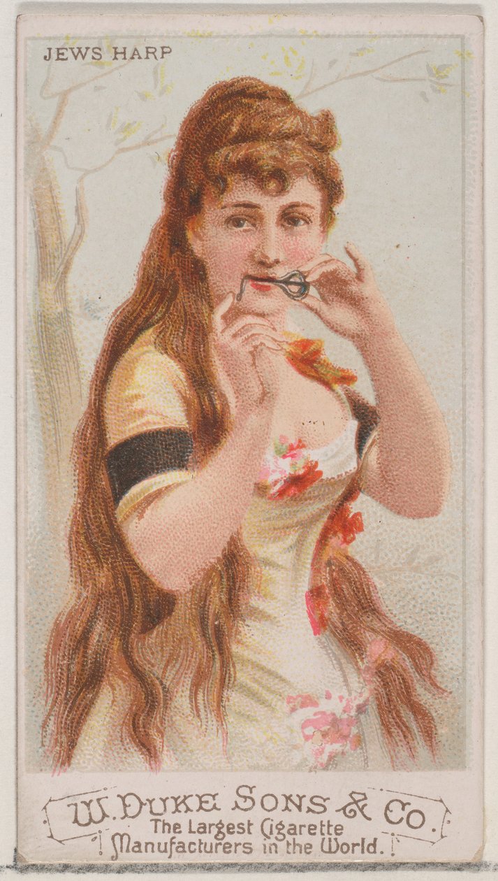 Jews Harp, fra Musical Instruments-serien N82 for Duke-sigaretter, 1888., 1888. av Schumacher and Ettlinger