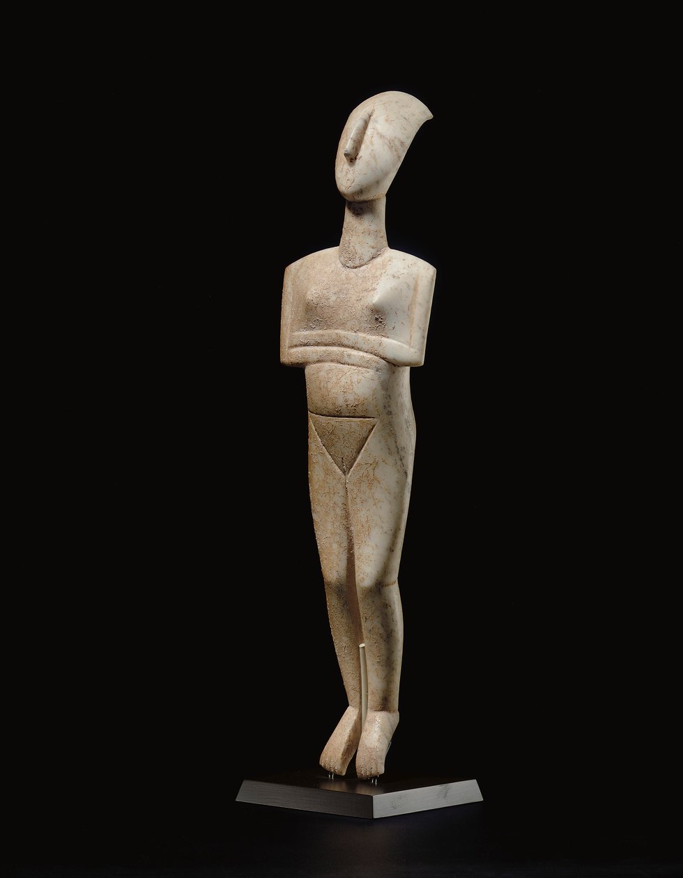 Kykladisk liggende kvinneskikkelse, navnestykke til Schuster-mesteren, Early Cycladic II, ca. 2400 f.Kr. av Schuster Master