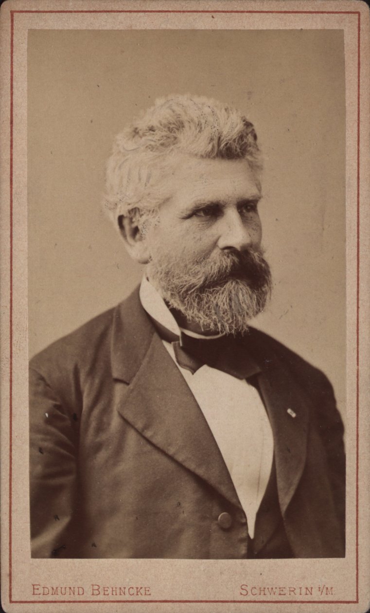 Portrett av cellisten og komponisten Georg Goltermann 1824-1898, ca. 1880. av Schwerin . Photo studio Edmund Behncke