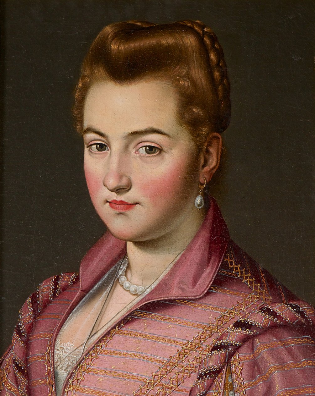 A Lady of the House of Parma, muligens Costanza Colonna (olje på lerret) av Scipione (1550 98) (attr. to) Pulzone