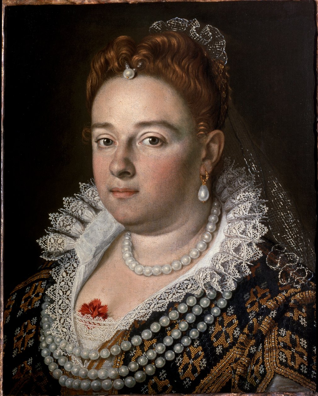 Portrett av Bianca Capello, venetiansk dame fra renessansen. (Maleri av Scipione Pulzone