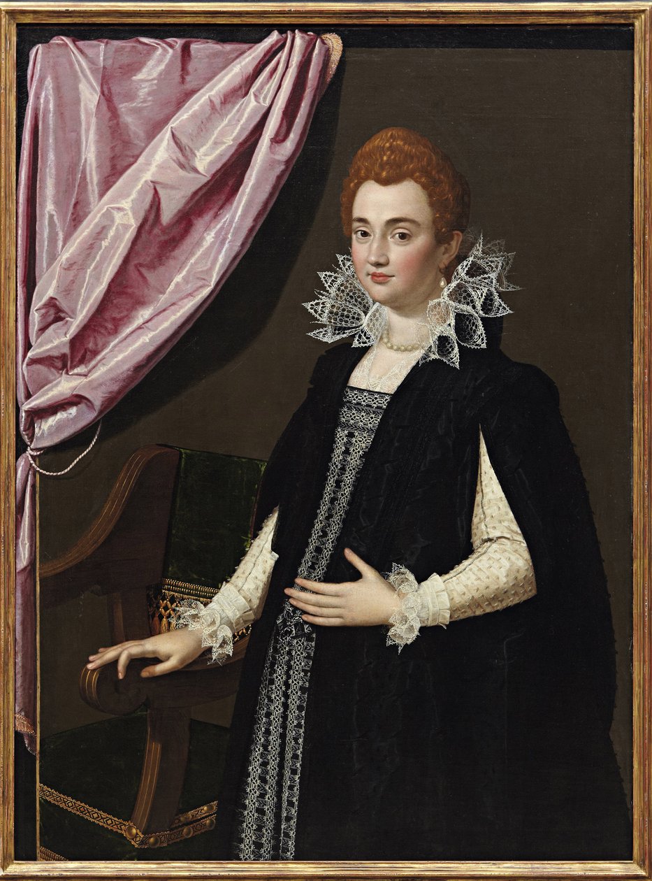 ""Portrett av Marie de Medici (1575-1642)"" Peinture de Scipione Pulzone (1550-1598) - 1594 - Olje på lerret - Dim 132,1x96,5 cm Privat samling av Scipione Pulzone