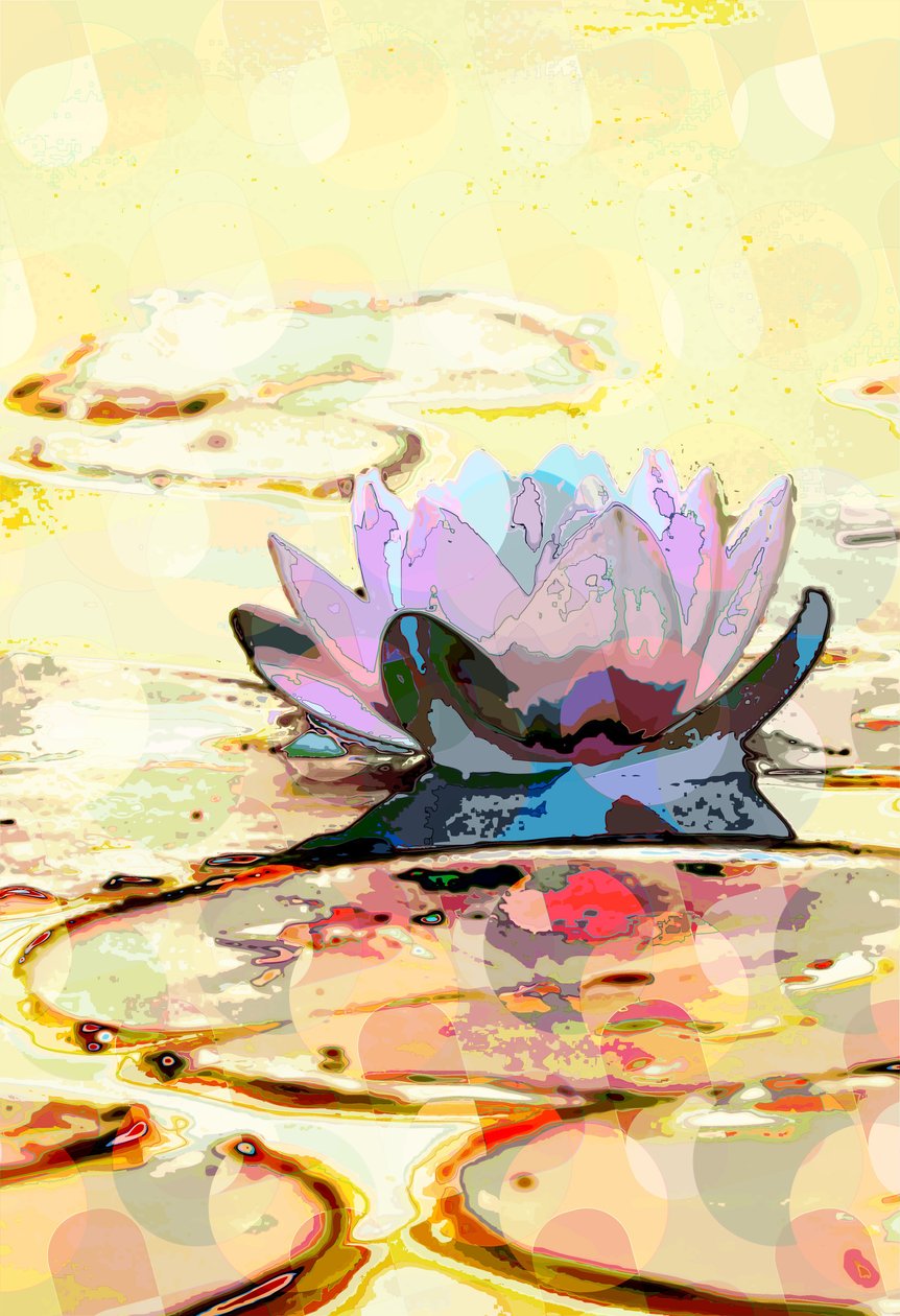 Vannlilje (digital) av Scott J. Davis