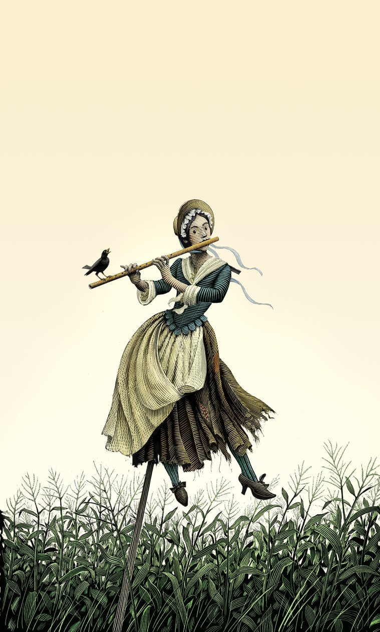Barokk fløytist fugleskremsel, 2007 (skrapebrett, fargelagt digitalt) av Scott McKowen