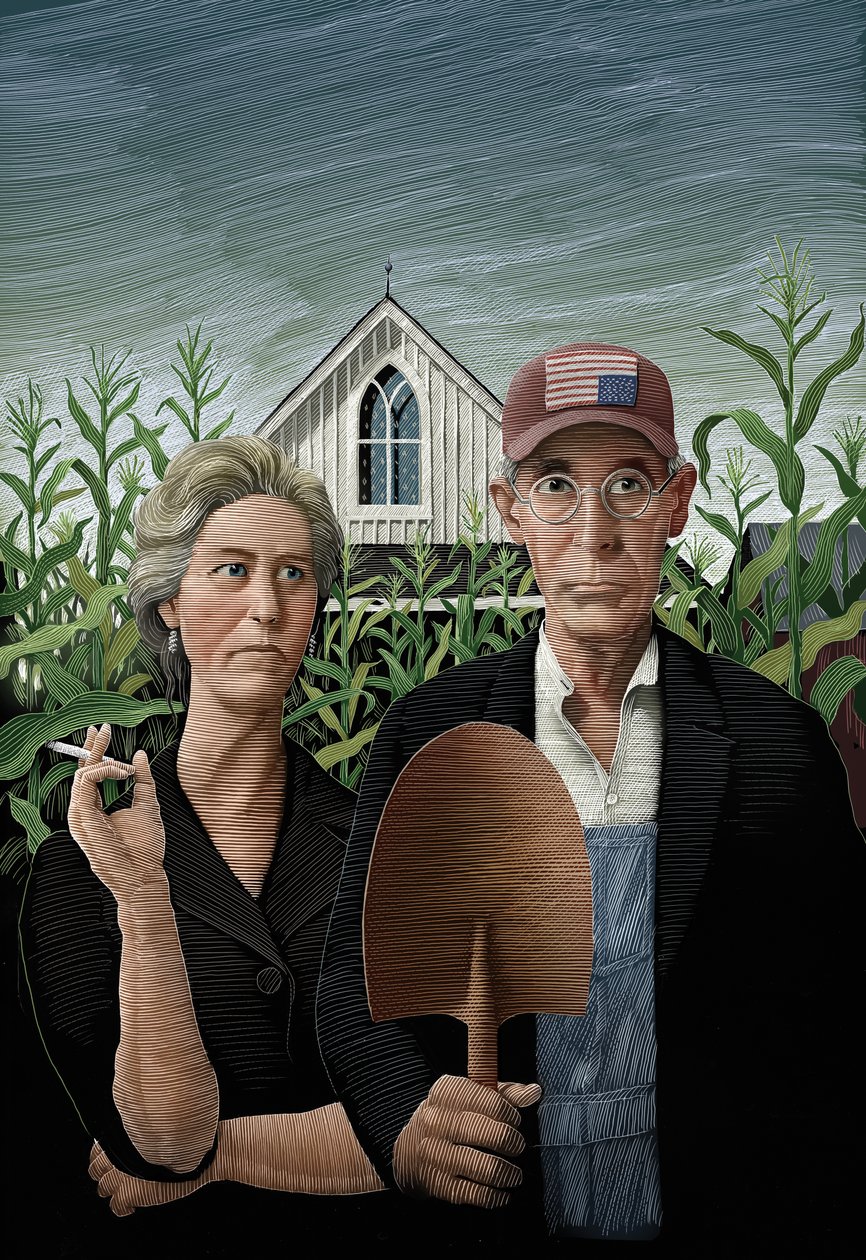 Begravd barn, 2018 (skrapebrett, fargelagt digitalt) av Scott McKowen