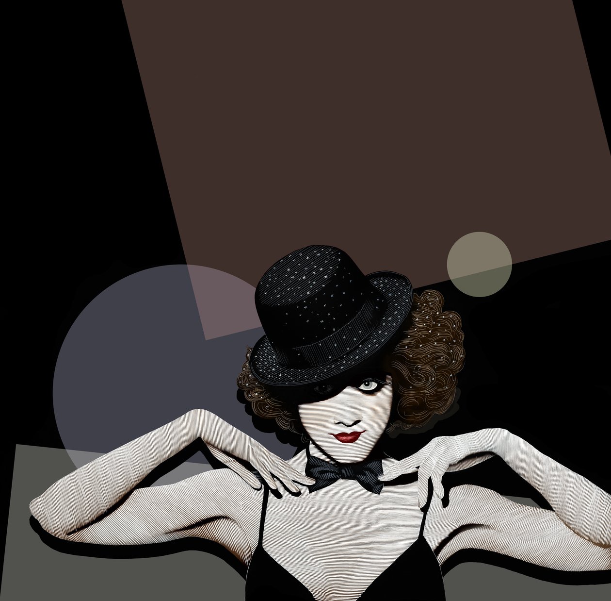 Cabaret, 2019 (skrapebrett, digitalt fargelagt) av Scott McKowen