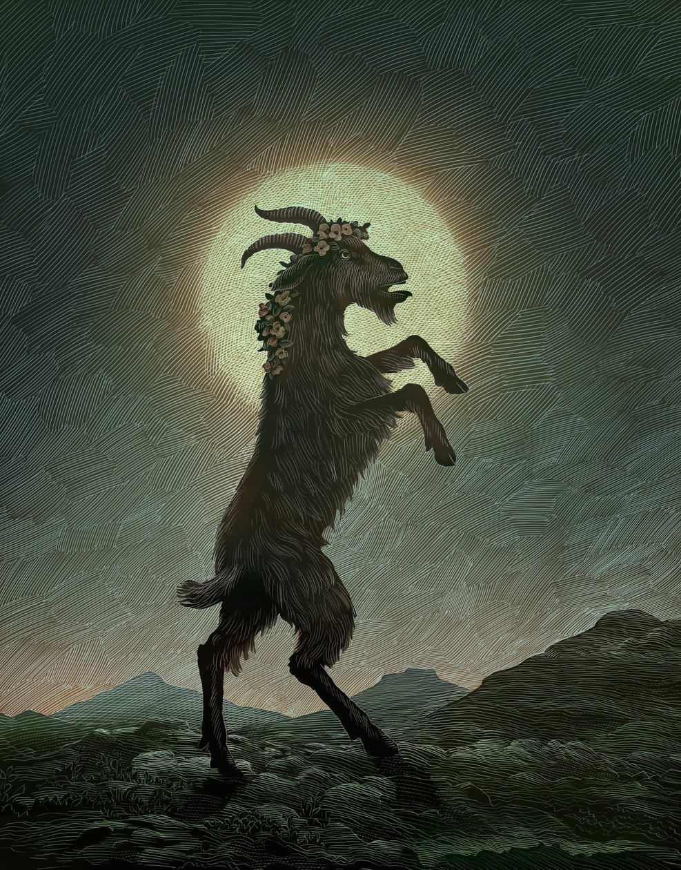 Dancing At Lughnasa, 2015 (skrapebrett, digitalt fargelagt) av Scott McKowen