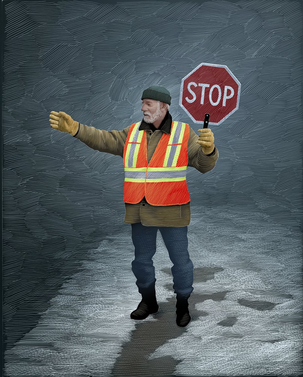 Old Shepherd, 2019 (skrapebrett, fargelagt digitalt) av Scott McKowen
