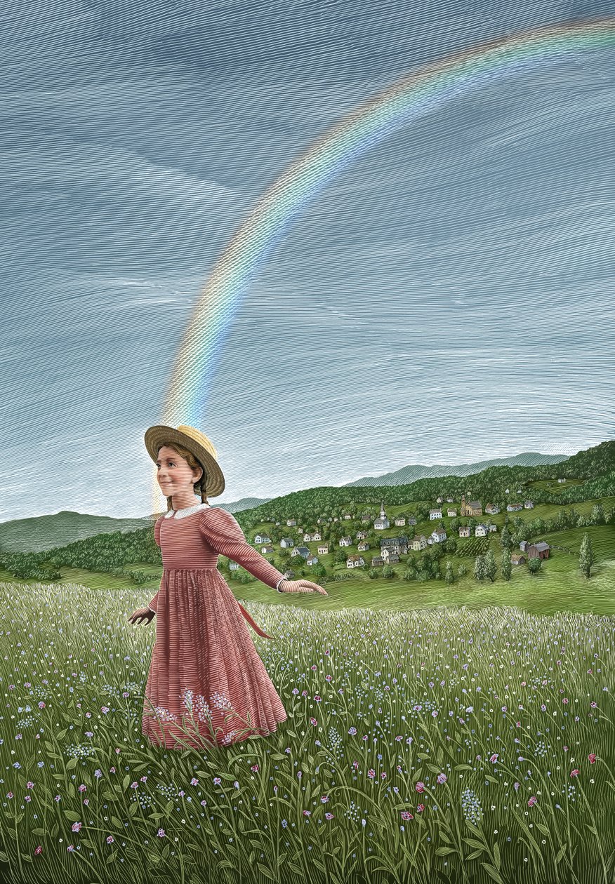Pollyanna, 2011 (skrapebrett, fargelagt digitalt) av Scott McKowen