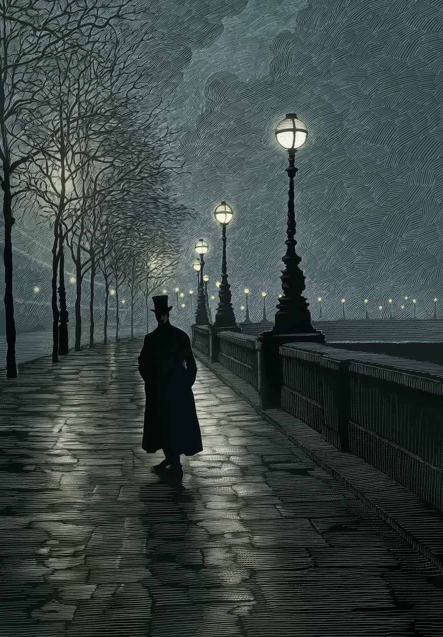 Sherlock Holmes, 2004 (skrapebrett, digitalt fargelagt) av Scott McKowen