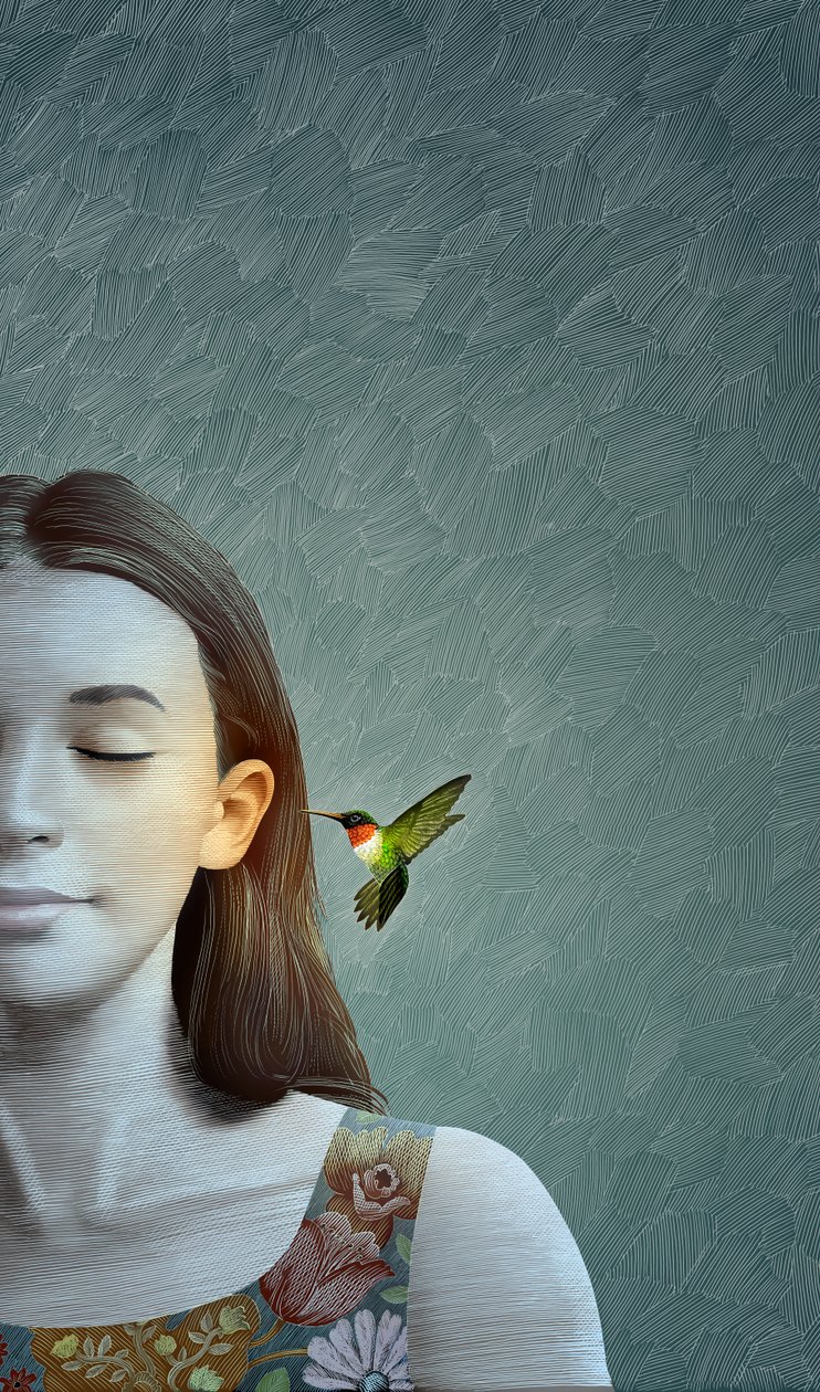 «Lyder og søte melodier som gir glede», 2019 (skrapebrett, digitalt fargelagt) av Scott McKowen
