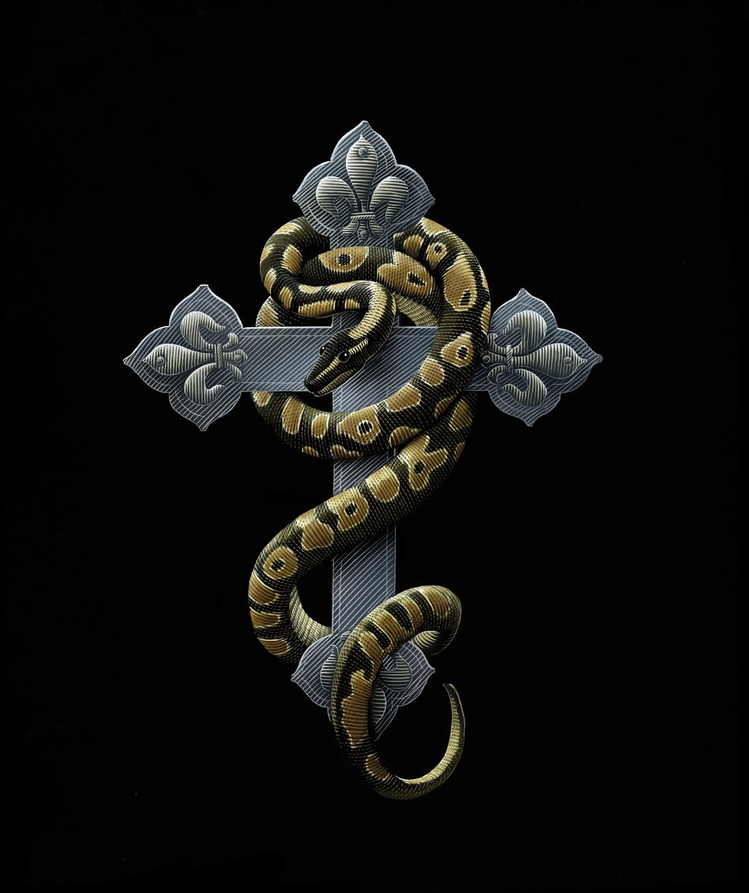 Tartuffe, 2009 (skrapebrett, digitalt fargelagt) av Scott McKowen