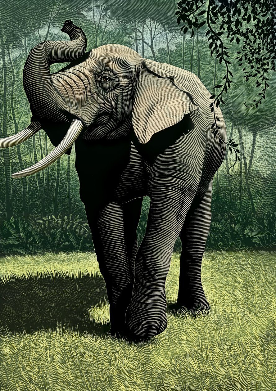 Jungelboken, 2006 (skrapebrett, fargelagt digitalt) av Scott McKowen
