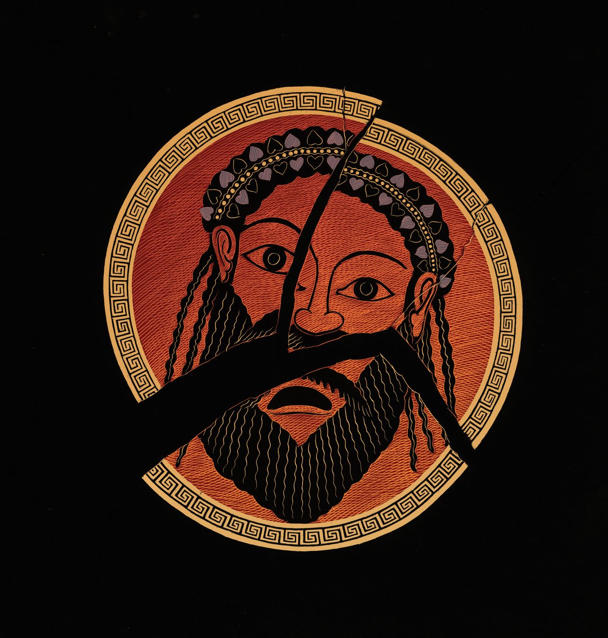 Ødipus-syklusen, 2008 (skrapebrett, digitalt fargelagt) av Scott McKowen