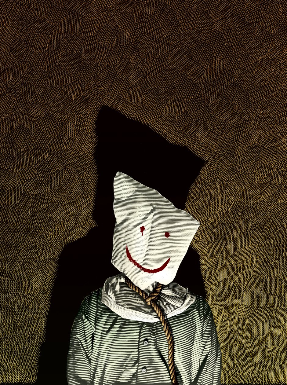 Putemannen, 2007 (skrapebrett, digitalt fargelagt) av Scott McKowen