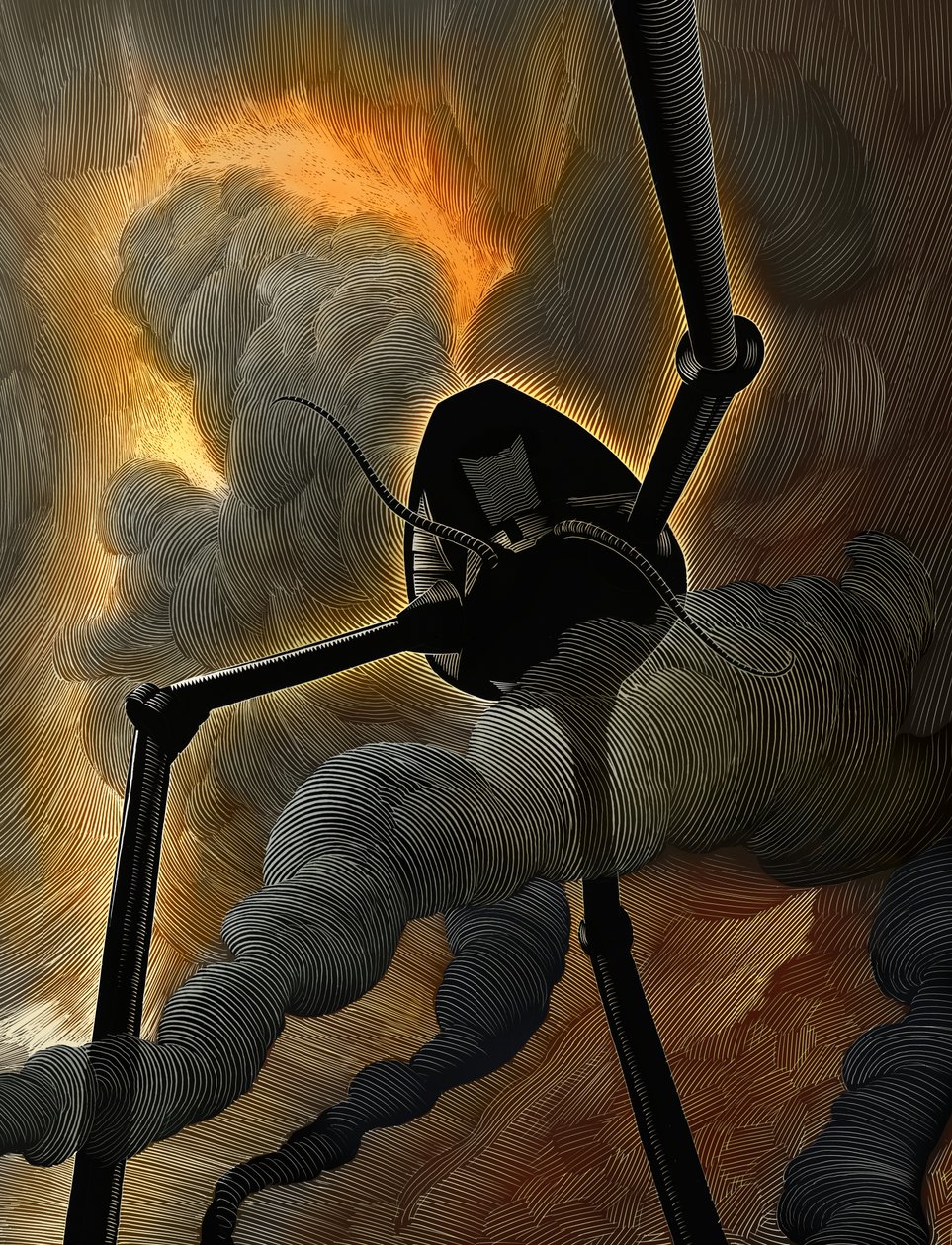 Verdenskrigen, 2014 (skrapebrett, digitalt fargelagt) av Scott McKowen