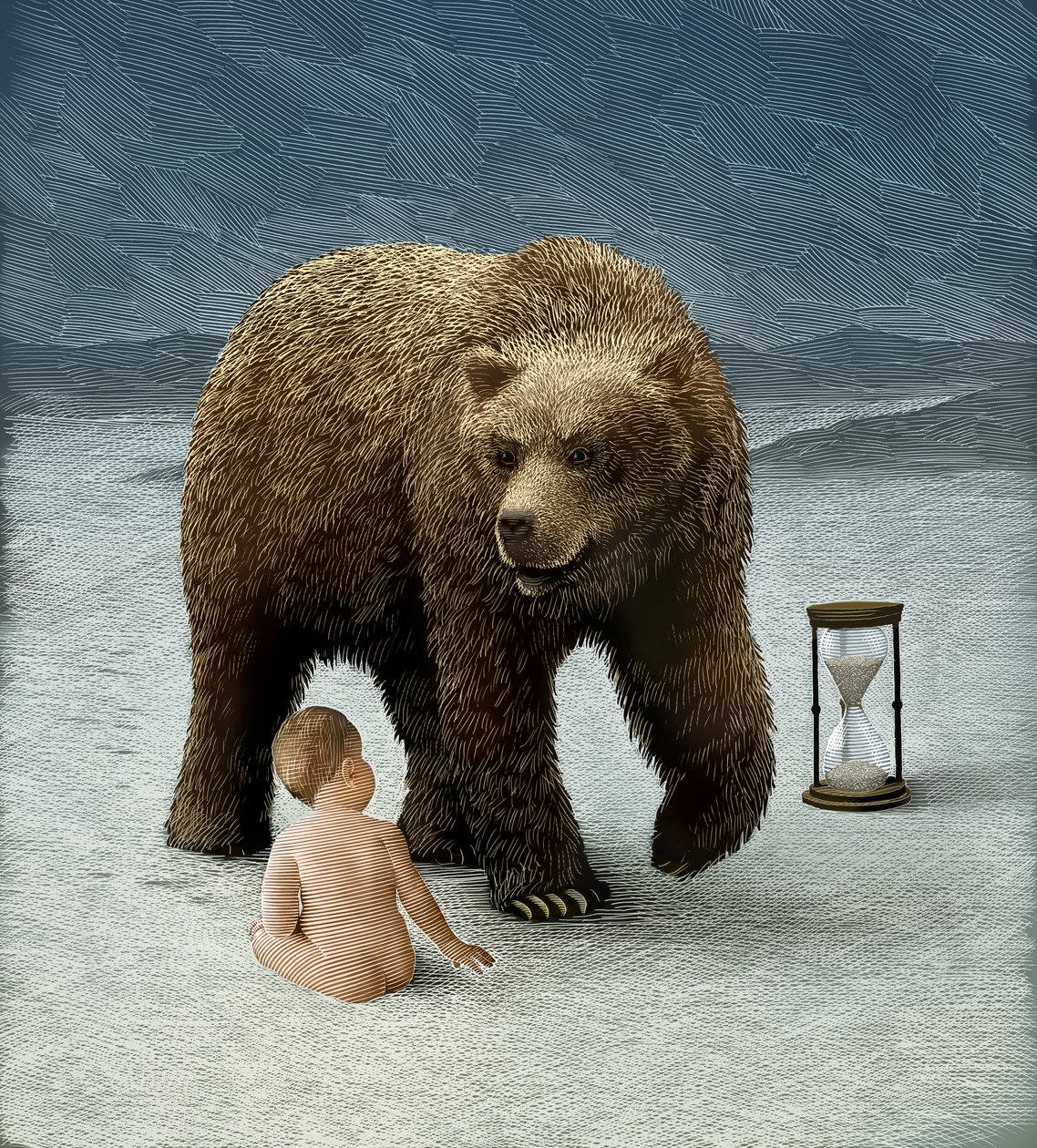 Vintereventyret, 2018 (skrapebrett, digitalt fargelagt) av Scott McKowen