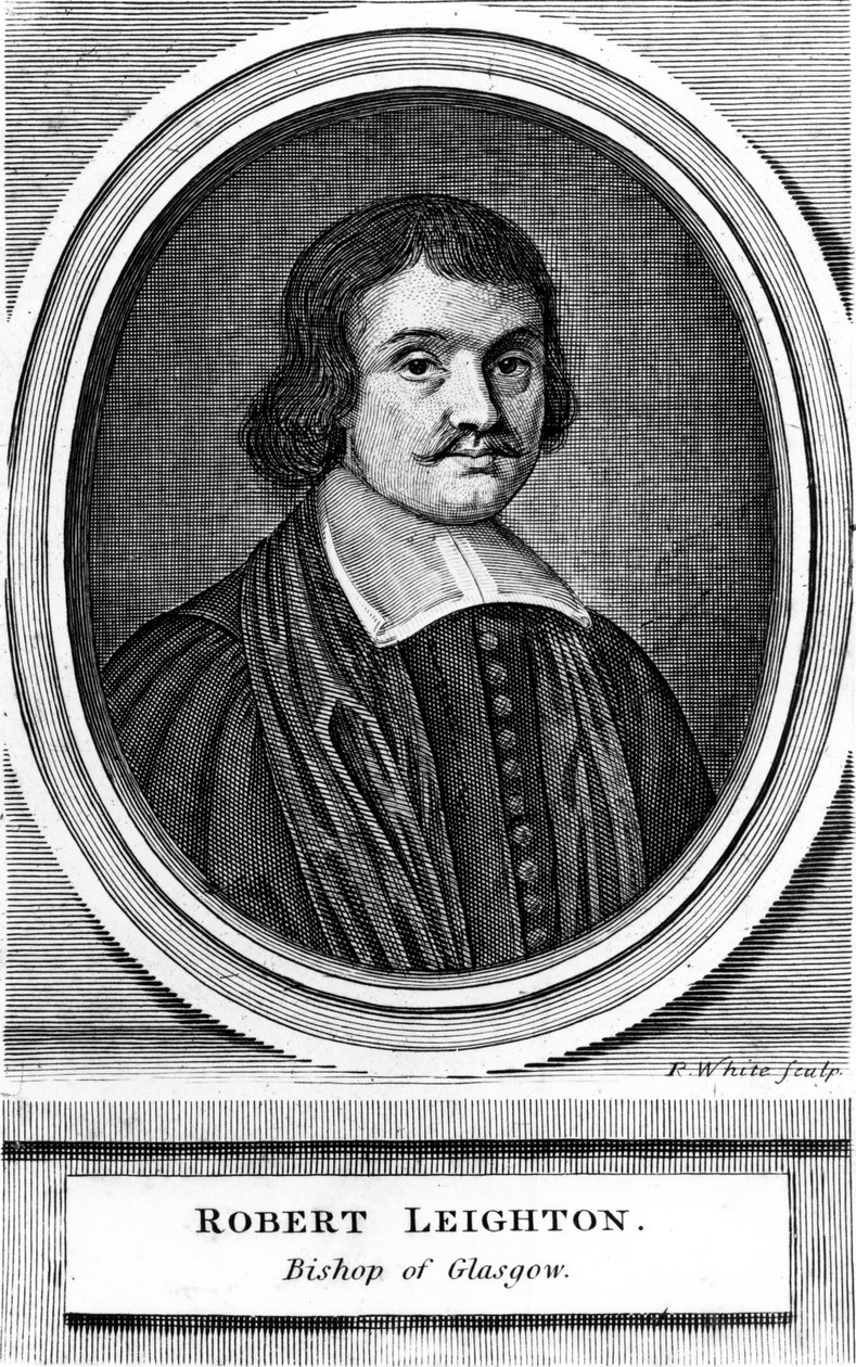 Robert Leighton, erkebiskop av Glasgow, trykk laget av Robert White, ca. 1670-99 av Scottish School