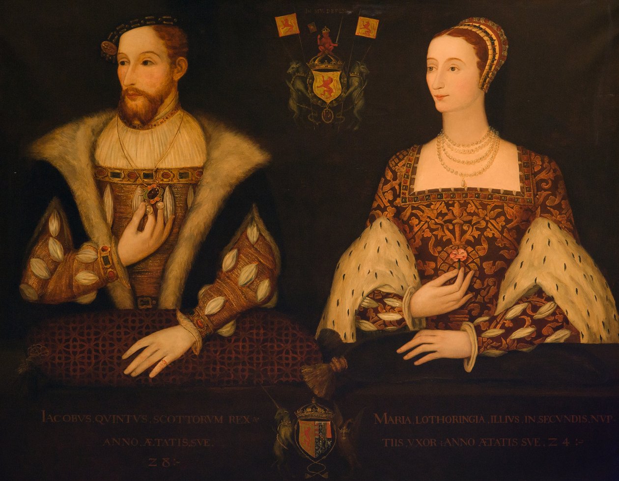 Kong James V og dronning Mary av Guise av Scottish School