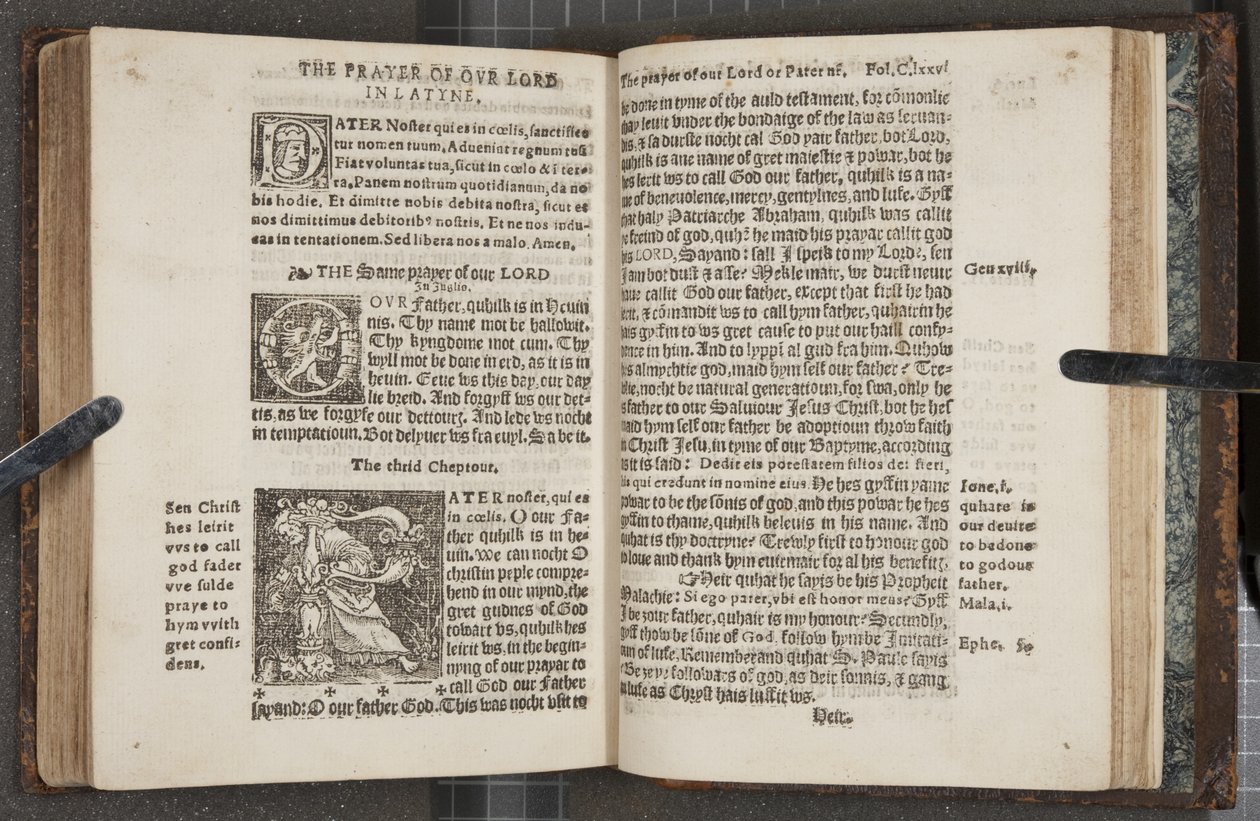 Fol 275 verso 276 recto, fra The Catechisme, 1552 av Scottish School