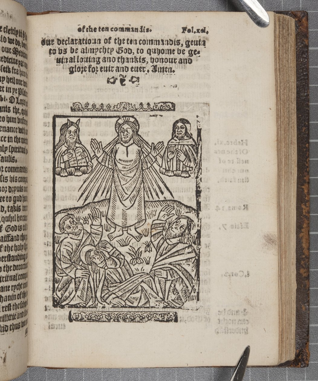 Fol 91, fra The Catechisme, 1552 av Scottish School