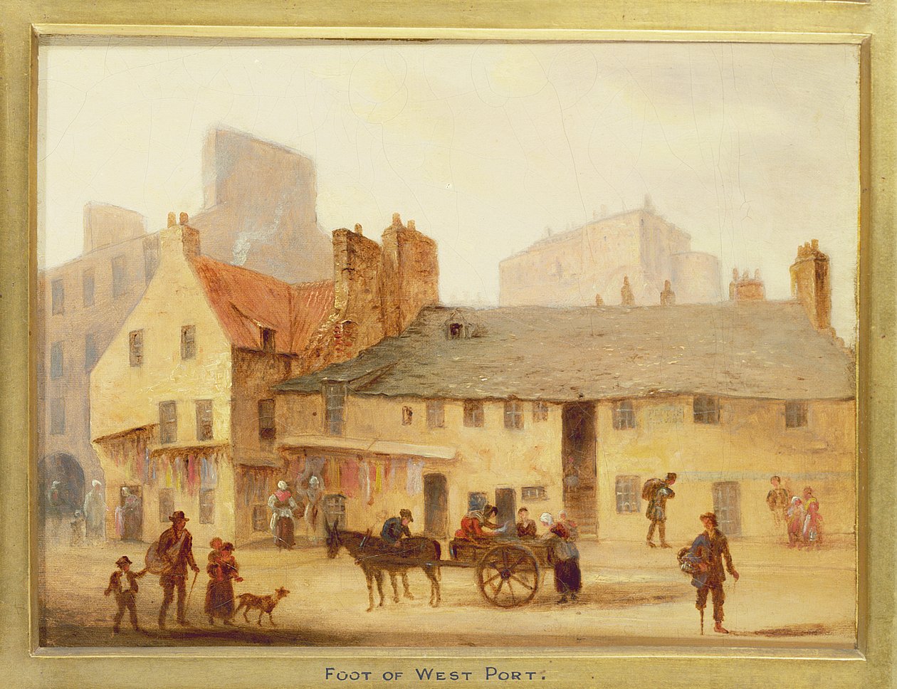 Foot of West Port, detalj fra Edinburgh: Nine Views of the Old Town av Scottish School