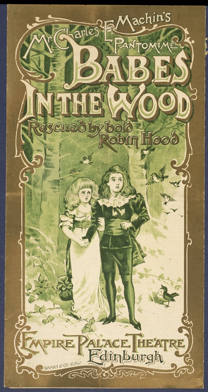 Programomslag av Babes in the Wood på Empire Palace Theatre, Edinburgh av Scottish School