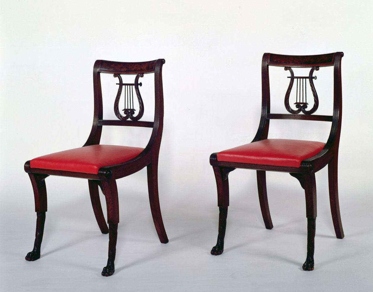 Sidestoler fra Duncan Phyfe Workshop, 1810-20 (mahogni) av Scottish School